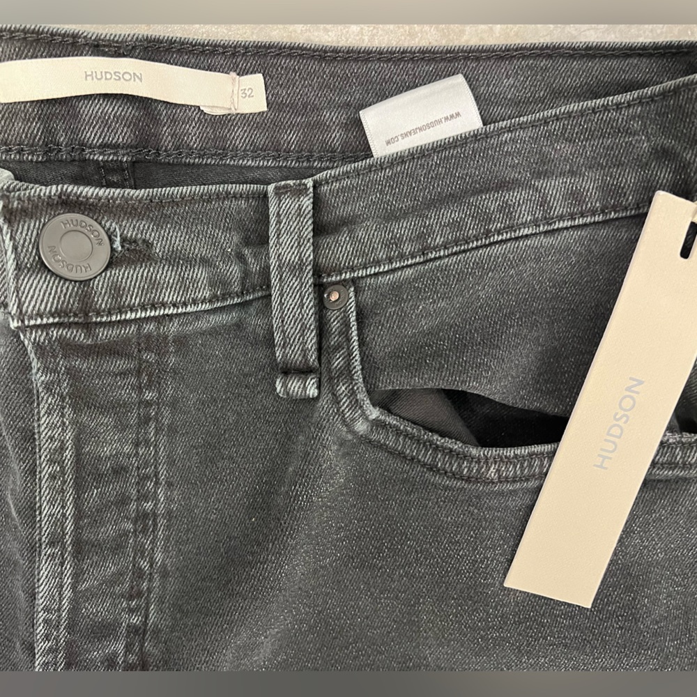 NWT $195 Hudson Rosie Wide Leg Ankle  Jean - Ash Black - Picture 9 of 11